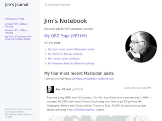 Jim’s Journal | My catch all journal for cycling, amateur radio, and anything else.