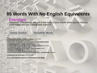 Words With No English Equivalents