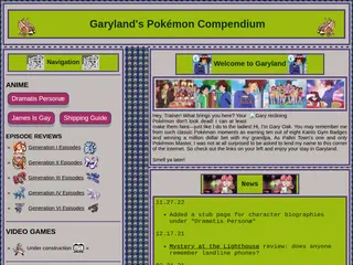 Garyland: A Pokémon Fansite for Adults
