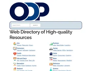 Open Directory Project.org: ODP Web Directory Built With the DMOZ RDF Database
