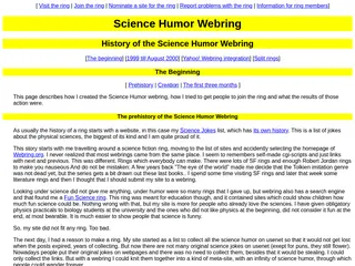 Science Humor Webring - history