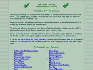 The Poddys Directory - something different from your average directory - come on in and take a look