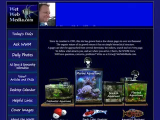 Wetwebmedia, Aquarium, Pond, Marine and Freshwater Fish, reef tanks, and Aquatics Information