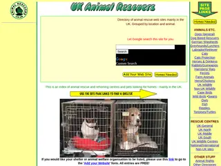 ANIMAL RESCUE CENTRES, REHOMING CENTRES AND SHELTERS IN THE UK