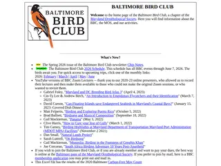 The Baltimore Bird Club Home Page