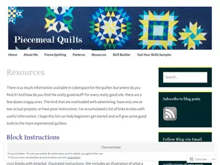 Resources – Piecemeal Quilts