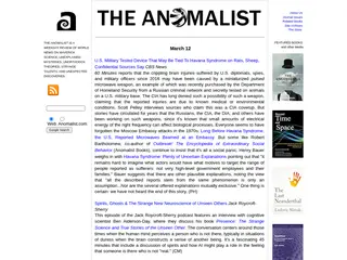 THE ANOMALIST: World News on UFOs, Bigfoot, the Paranormal, and Other Mysteries at the Edge of Science
