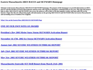 Eastern Massachusetts ARES/RACES/SKYWARN Homepage