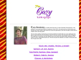 Art Quilts, Fashion Garments and Shibori Dyeing by Cozy Bendesky, Textile Artist