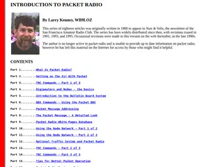Introduction to Packet Radio by Larry Kenney, WB9LOZ