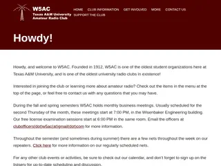 W5AC - The Texas A&M Amateur Radio Club