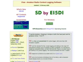 Paul O'Kane EI5DI. SD - the Contest Logger for Radio Amateurs.