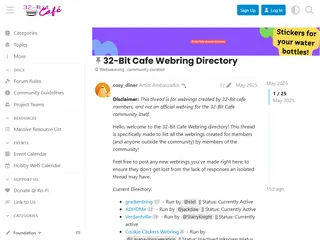 32-Bit Cafe Webring Directory - Webweaving - 32-Bit Cafe