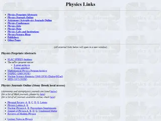 USB Physics: Physics Links