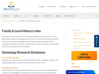 Family & Local History Links • Jeffersonville Township Public Library