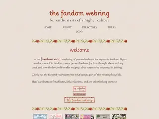 the fandom webring